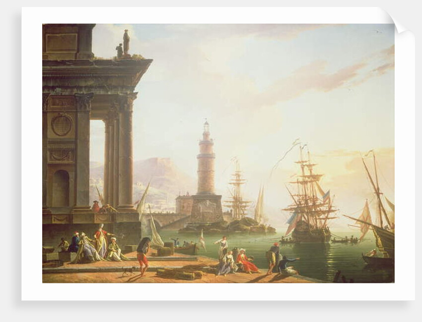 A Mediterranean Port Scene, 1752 by Charles Francois Lacroix de Marseille