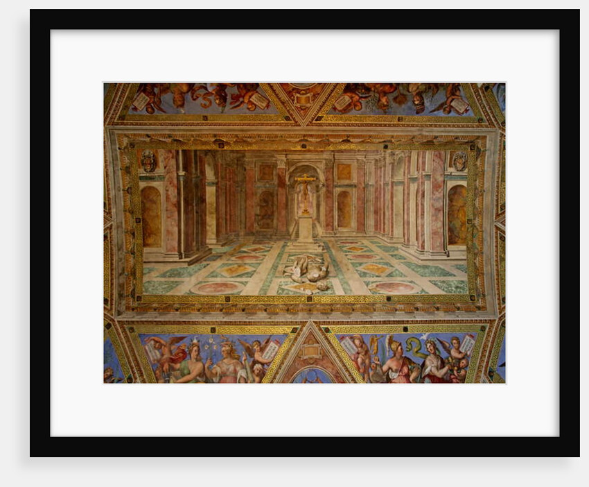 The ceiling of the Constantine Room: the Fall of the idols and the triumph of Christianity, 1582 by Tommaso Laureti