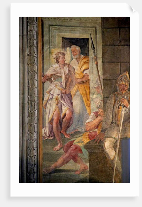 St Peter escapes from prison with an angel, 1604 by Domenichino (1581-1641)