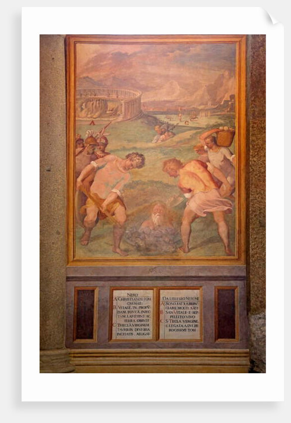 Nero orders Christian martyrdom by burying with fire by Cristoforo & Tempesta Antonio Roncalli
