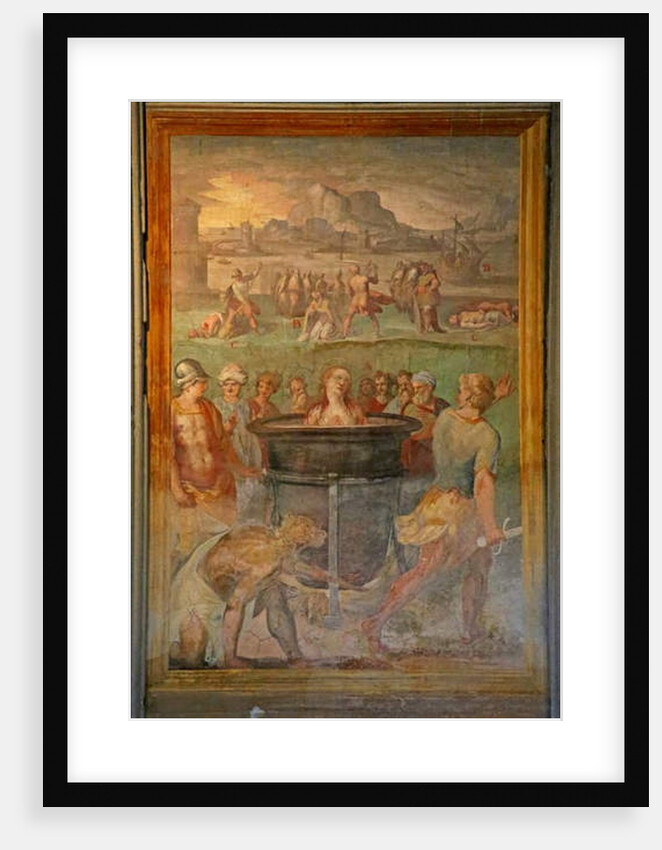 A female saint is boiled alive by Cristoforo & Tempesta Antonio (1555-1630) Roncalli