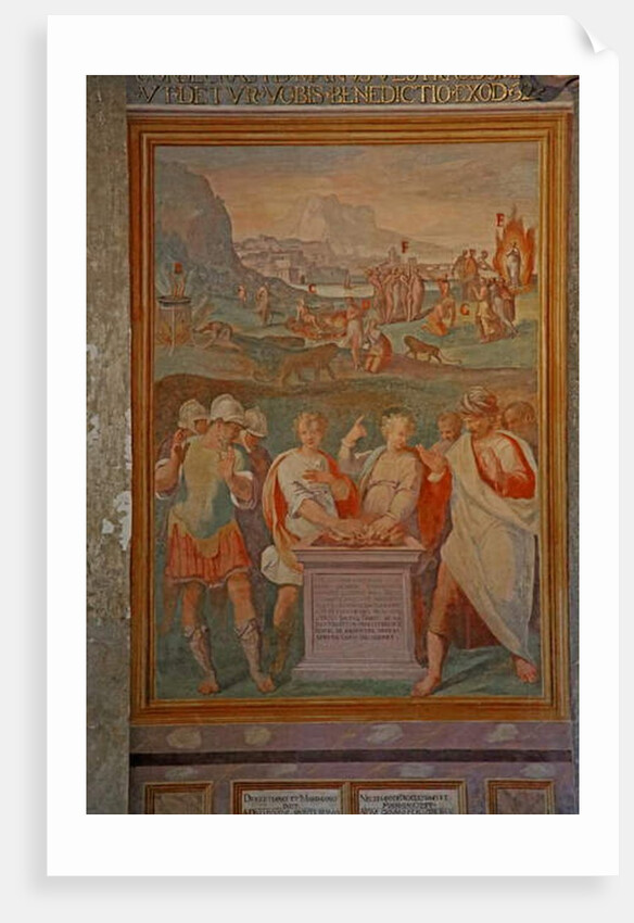 Two young Christians put their hands into the fire by Cristoforo & Tempesta Antonio Roncalli