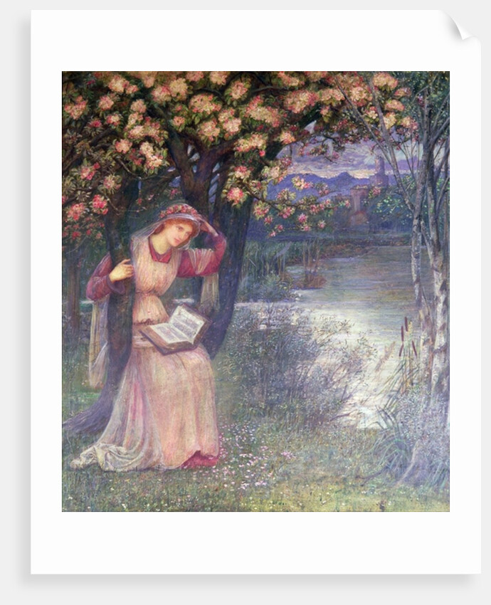 Woman Reading in a Garden by Marie Spartali Stillman