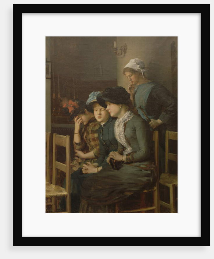 Young girl with geese by Marie Mrs Dujardin-Beaumetz Petiet