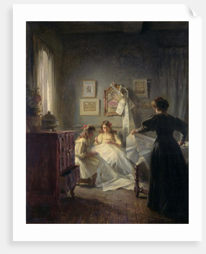 Sewing, 1906 by Marius Bartholoty