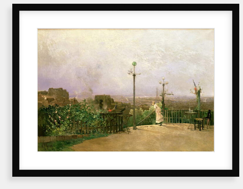 Paris seen from the heights of Montmartre by Jean d' Alheim