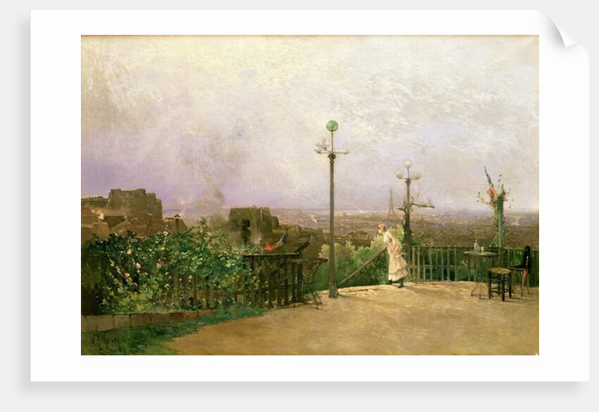 Paris seen from the heights of Montmartre by Jean d' Alheim