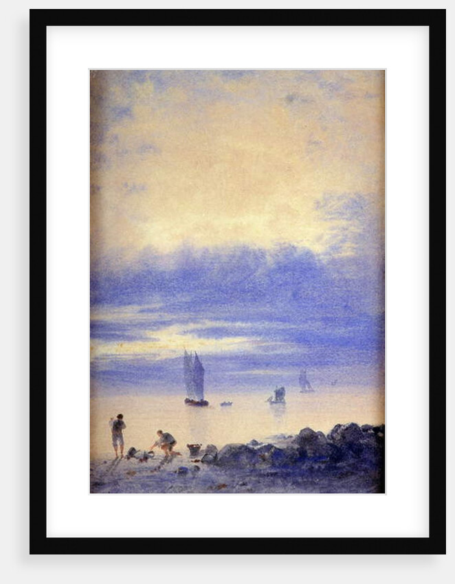 Seascape, Saint-Malo beach by Auguste Herst