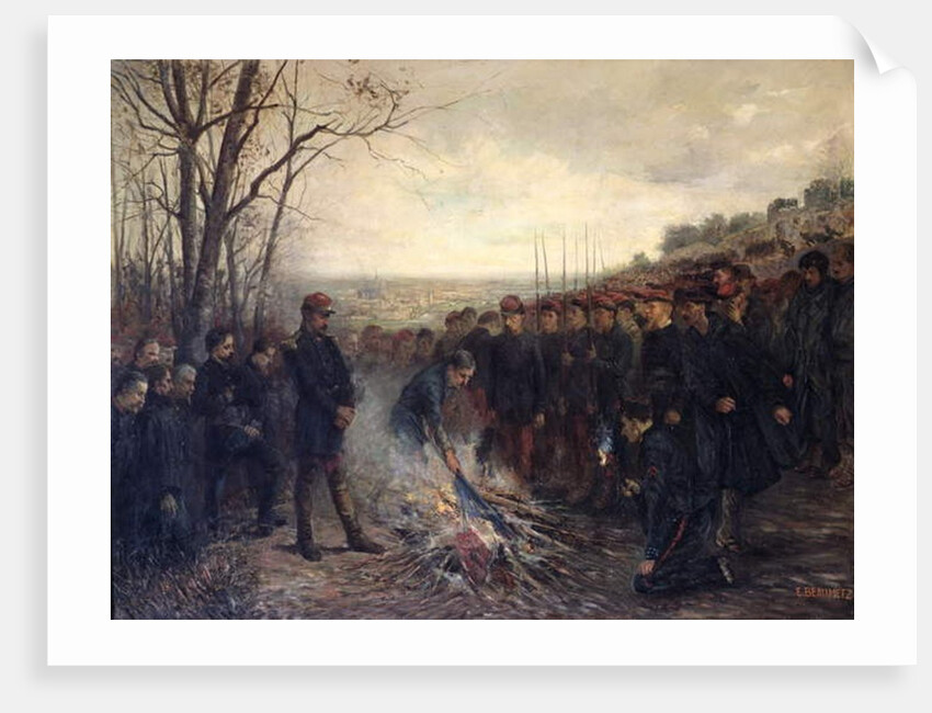 General Lapasset burning his flags, 26th October 1870, 1882 by Etienne Dujardin-Beaumetz