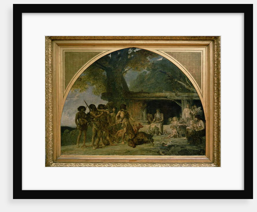 The Stone Age, returning from a bear hunting, 1882 by Fernand Cormon