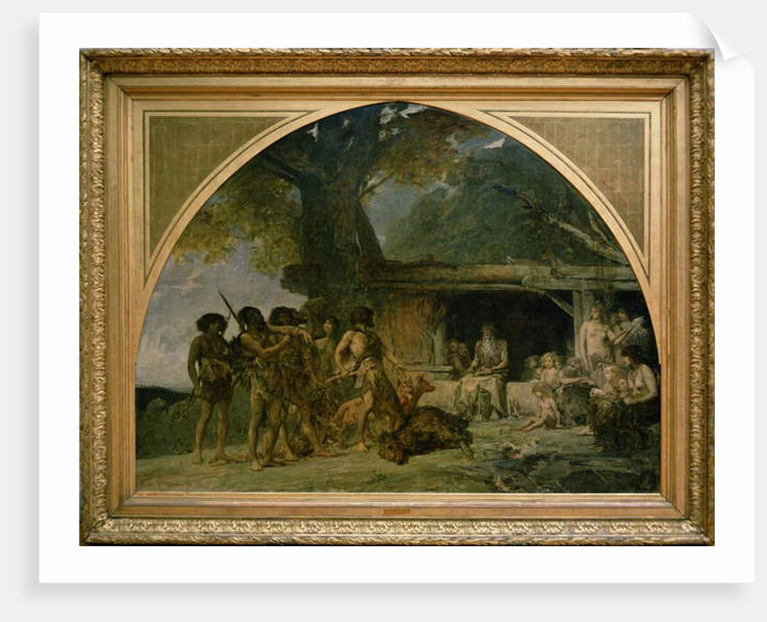 The Stone Age, returning from a bear hunting, 1882 by Fernand Cormon