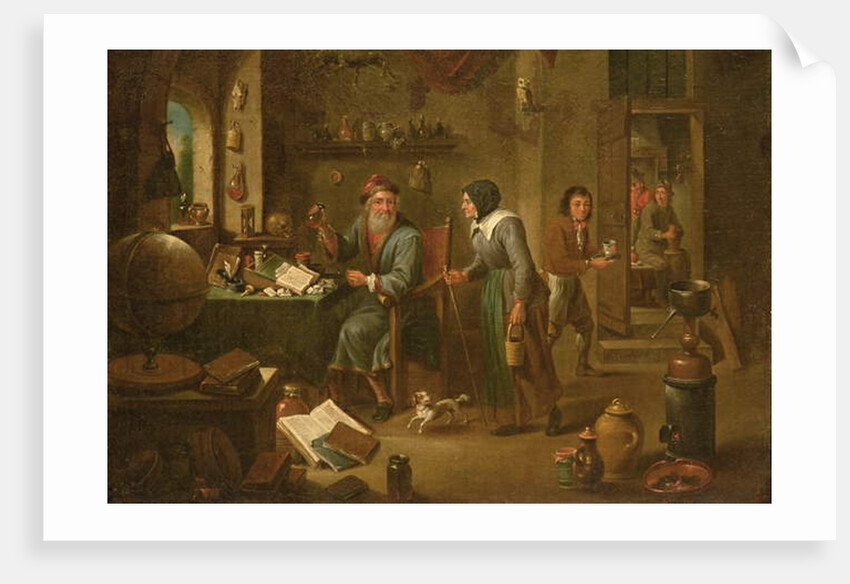 The Alchemist's study by David the Elder Teniers