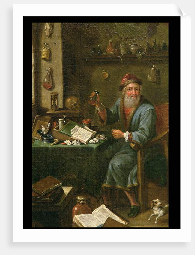 The Alchemist's study by David the Elder Teniers