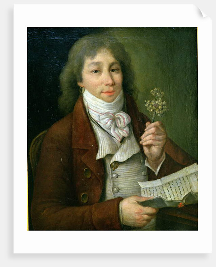 Portrait of Fabre d'Eglantine with his golden eglantine by Francois Thomire