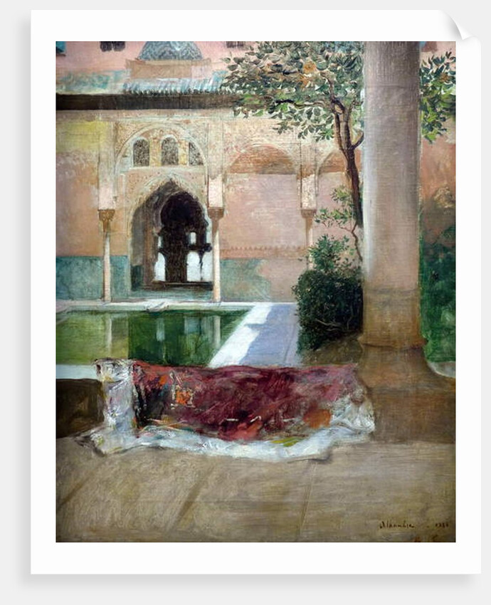 Courtyard of the Alhambra of Granada, 1880 by Benjamin Constant