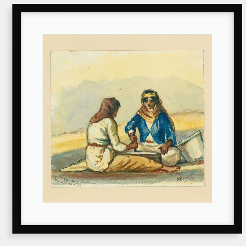 Grinding bread corn, 1872 by Claude Conder