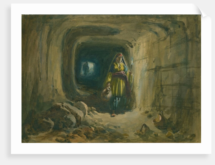 Subterranean Passage to Fountain of the Virgin, Jerusalem, 1869 by William 'Crimea' Simpson