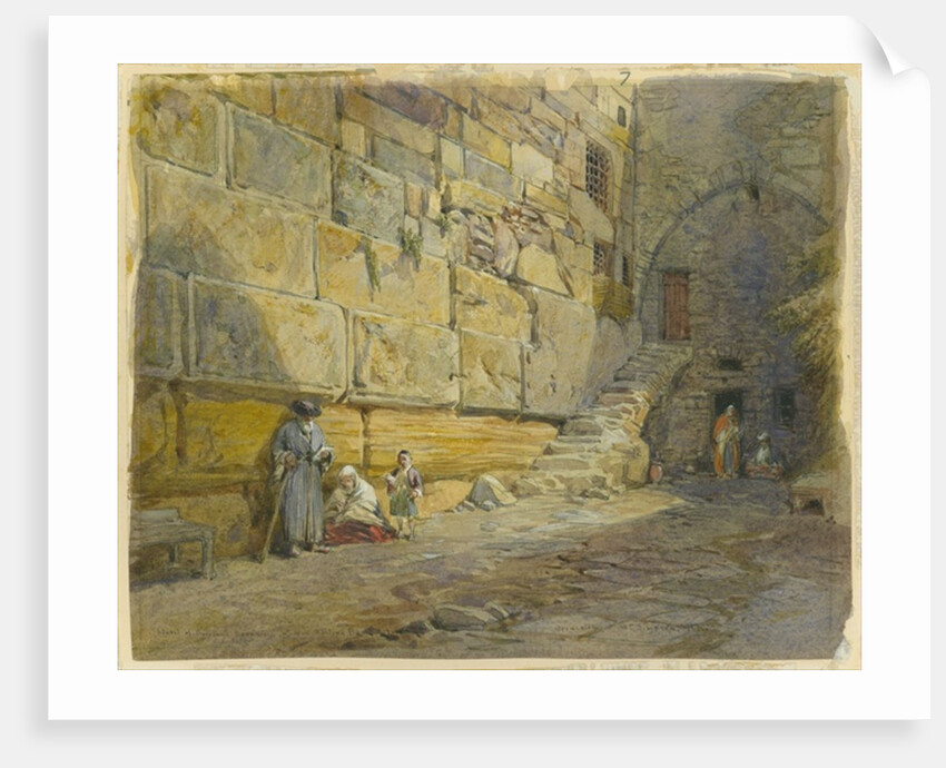 Lintel of Barclay's Doorway, Near Jews Wailing Place, Jerusalem, 1870 by William 'Crimea' Simpson