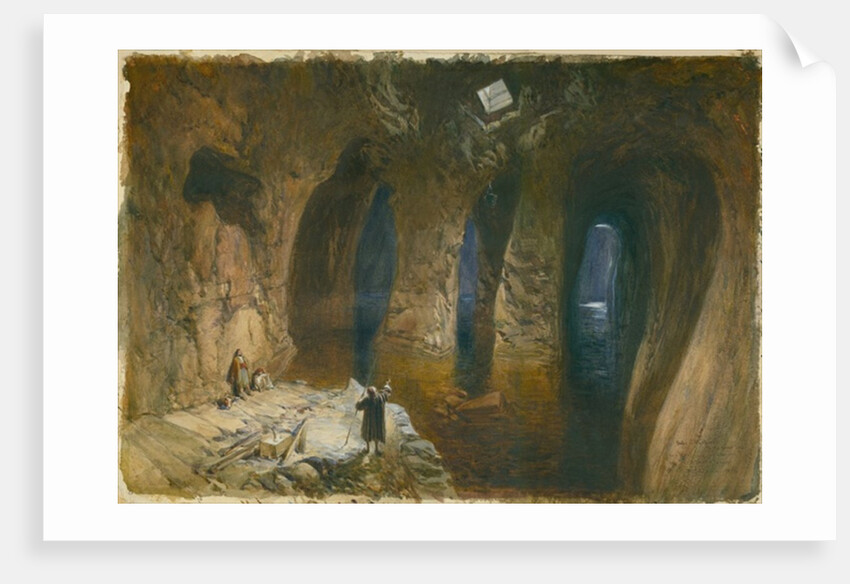 Bahr el Khabeer or the Great Sea Rock-cut cistern under the site of Solomon's Temple, 1870 by William 'Crimea' Simpson
