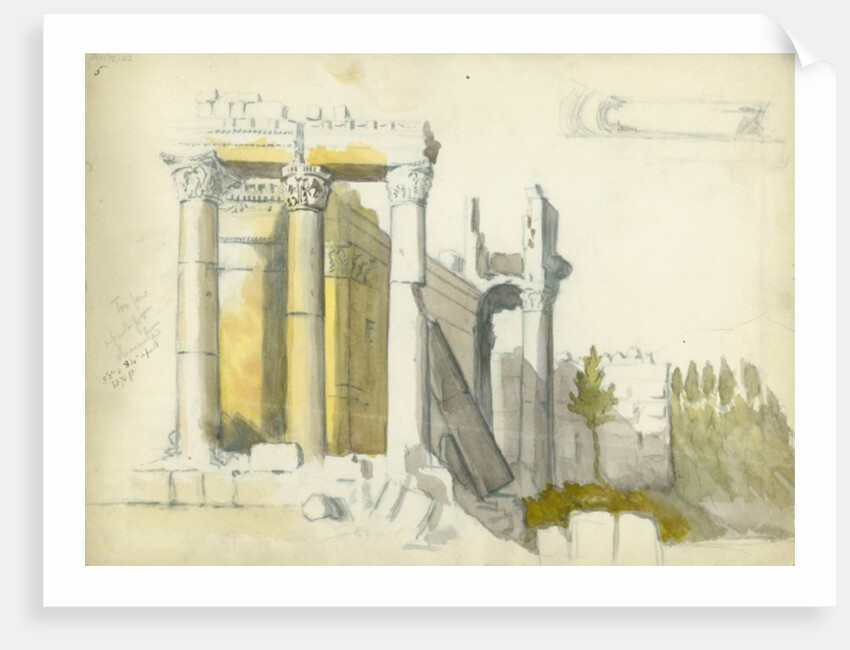Temple of Jupiter, Baalbeck by Claude Conder