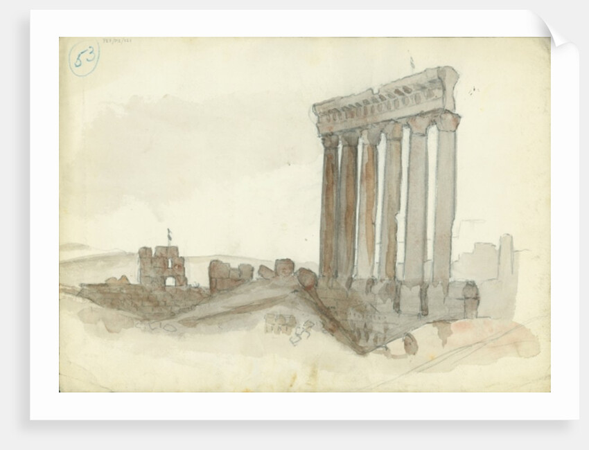 Temple of Jupiter, Baalbeck by Claude Conder