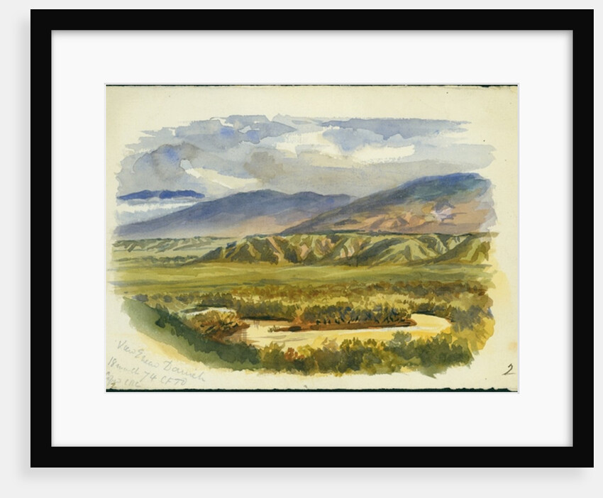 View near Damieh, Jordan Valley, 1874 by Claude Conder