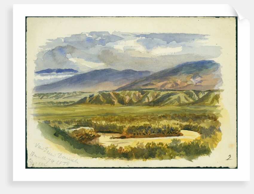 View near Damieh, Jordan Valley, 1874 by Claude Conder