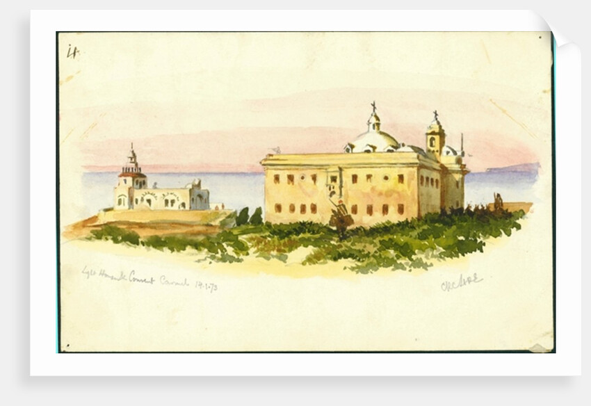 Light House and Convent, Carmel, 1873 by Claude Conder