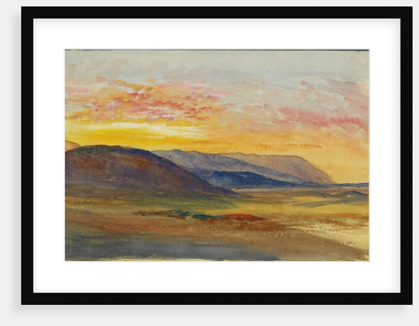 Mount Carmel in Autumn, looking West at Sunset, 1872 by Claude Conder