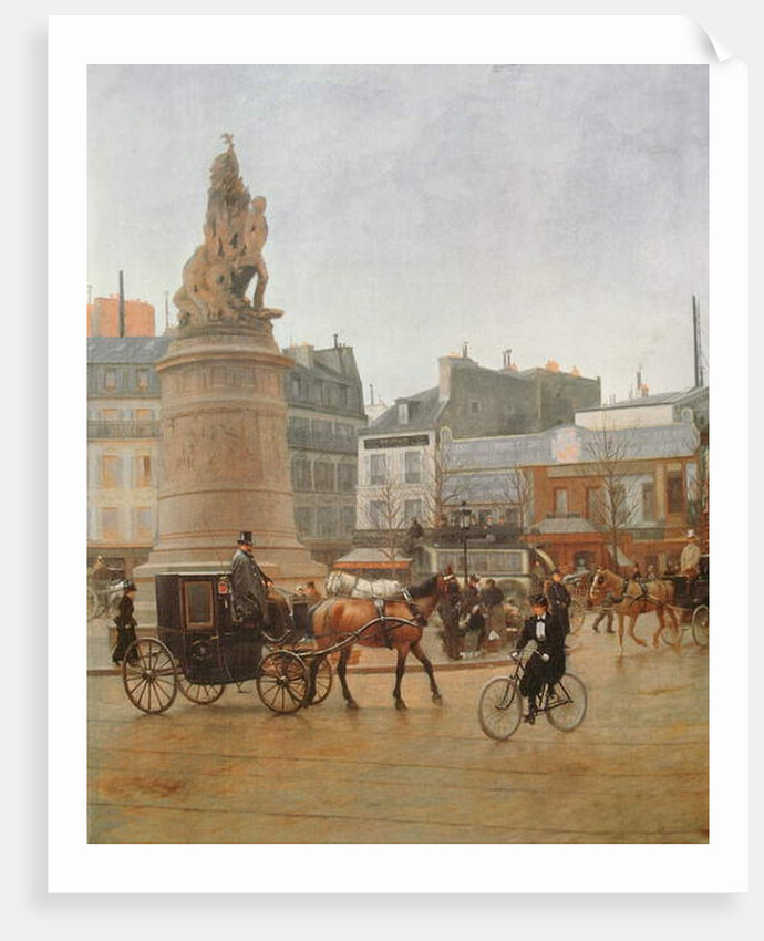 La Place Clichy, Paris, 1896 by Edmond Georges Grandjean