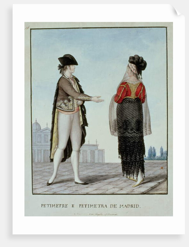 Nobleman and Noblewoman from Madrid, late 18th century by 18th century Naples school