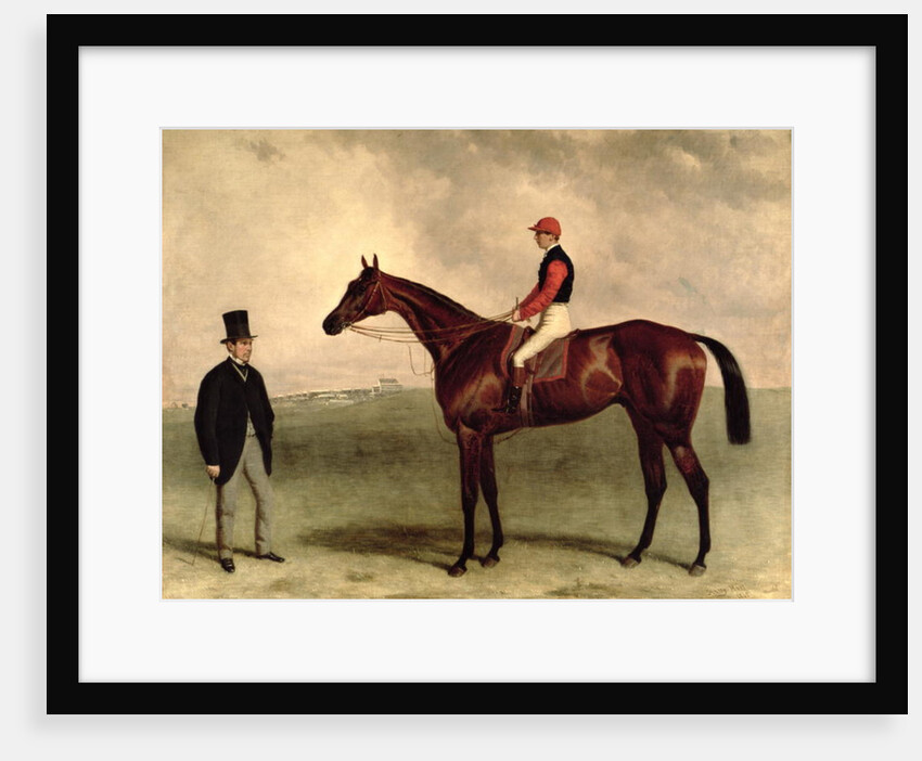 Gladiateur with Harry Grimshaw up and his owner, Count Frederic de Lagrange, 1865 by Harry Hall