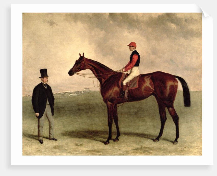 Gladiateur with Harry Grimshaw up and his owner, Count Frederic de Lagrange, 1865 by Harry Hall