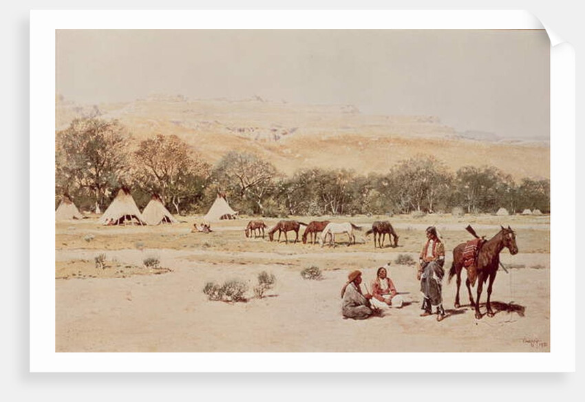 Indian Encampment, Denver, Colorado by Henry Francois Farny