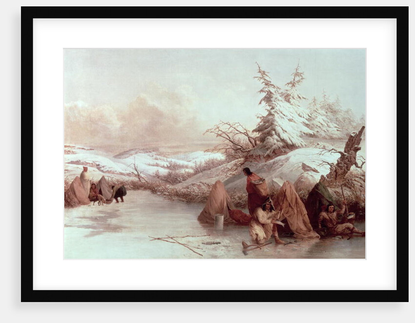 Spearing Fish in Winter by Captain Seth Eastman