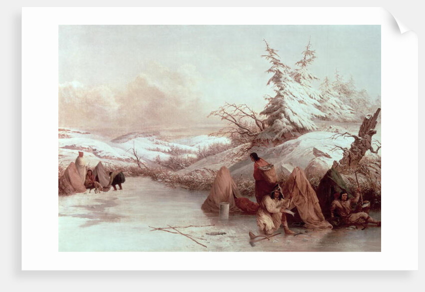 Spearing Fish in Winter by Captain Seth Eastman