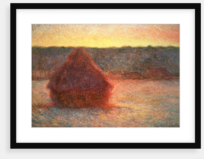 Haystacks at Sunset, Frosty Weather, 1891 by Claude Monet