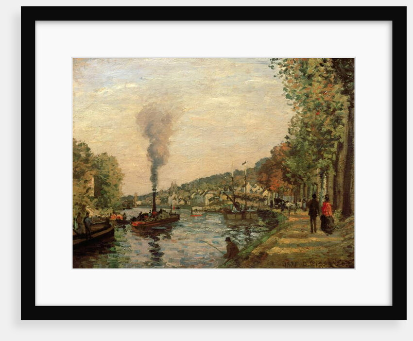 River Scene, 1871 by Camille Pissarro
