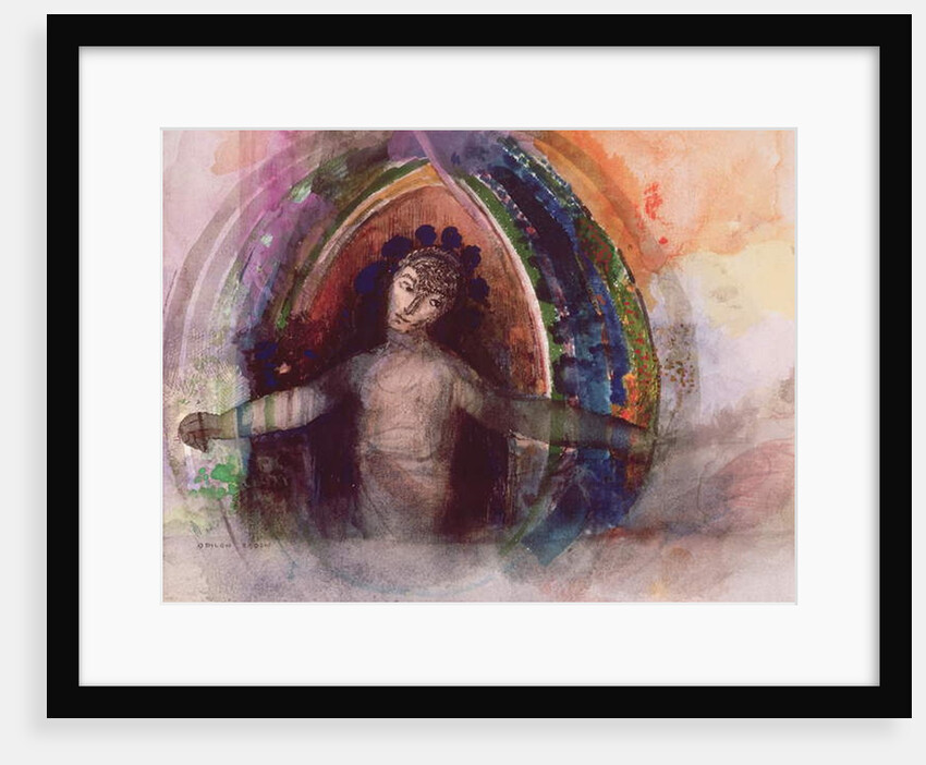 Woman with arms outstretched by Odilon Redon