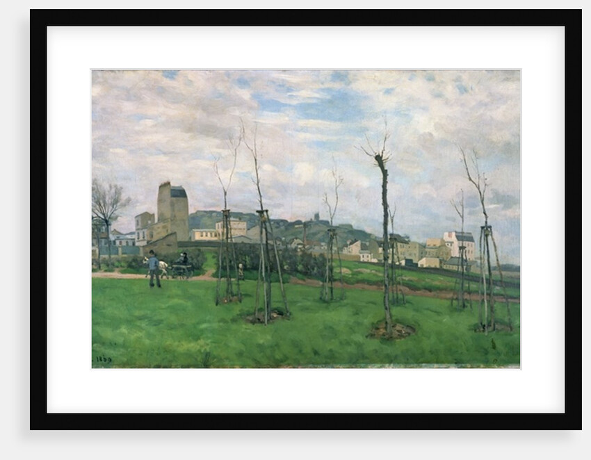 View of Montmartre from the Cite des Fleurs, Les Batignolles, 1869 by Alfred Sisley