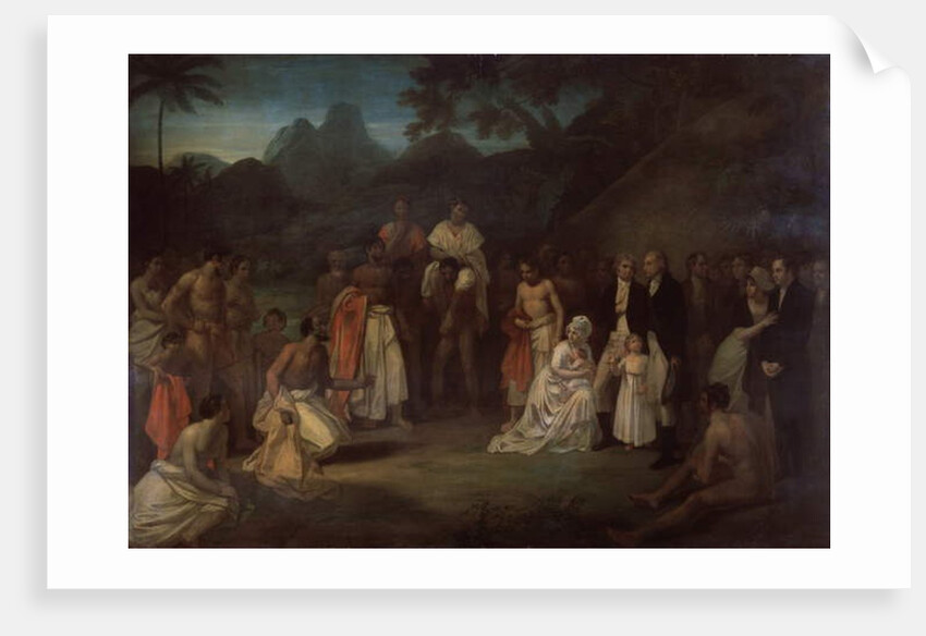 The Cession of the District of Matavai in the Island of Otaheite to Captain James Wilson for the use of the Missionaries Sent Thither by that Society in the Ship Duff by Robert Smirke