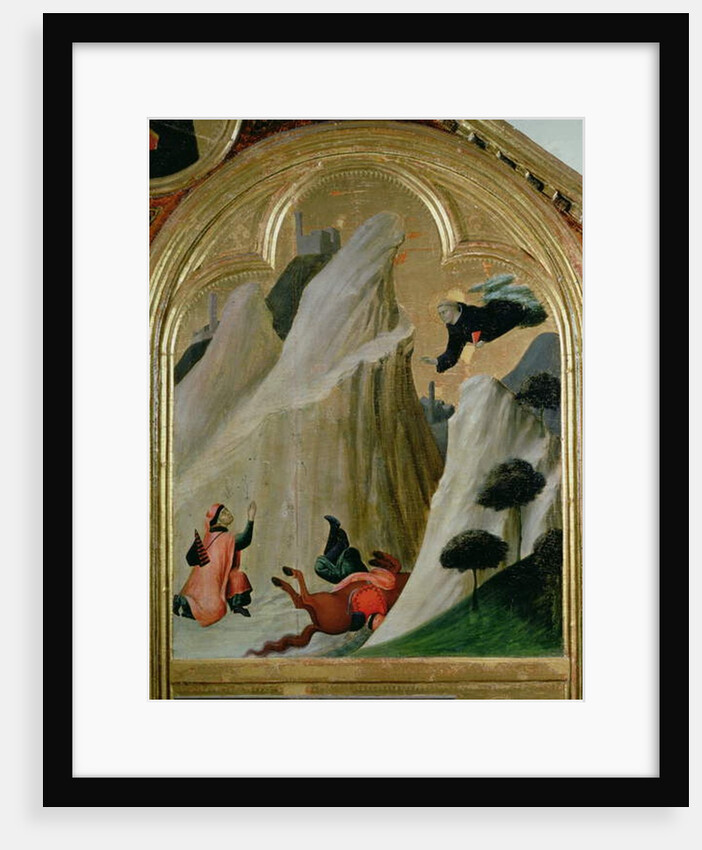 Agostino Saving a Man who Fell from his Horse by Simone Martini