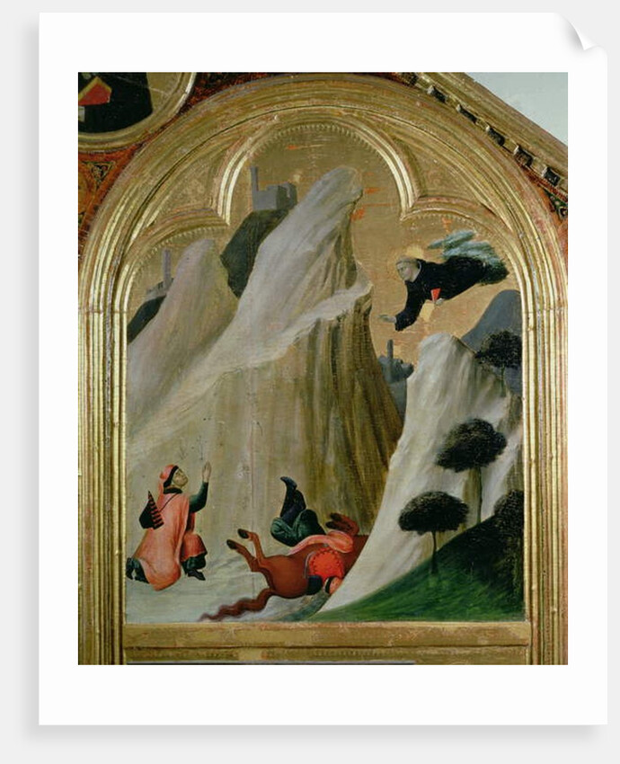 Agostino Saving a Man who Fell from his Horse by Simone Martini