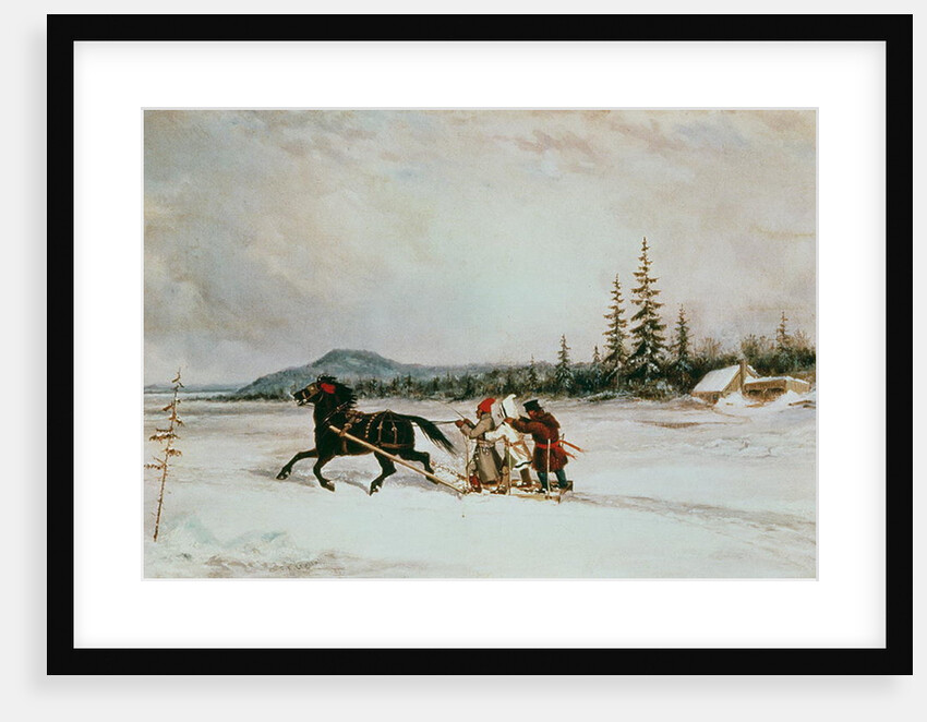 Habitants Sleighing, c.1855 by Cornelius Krieghoff