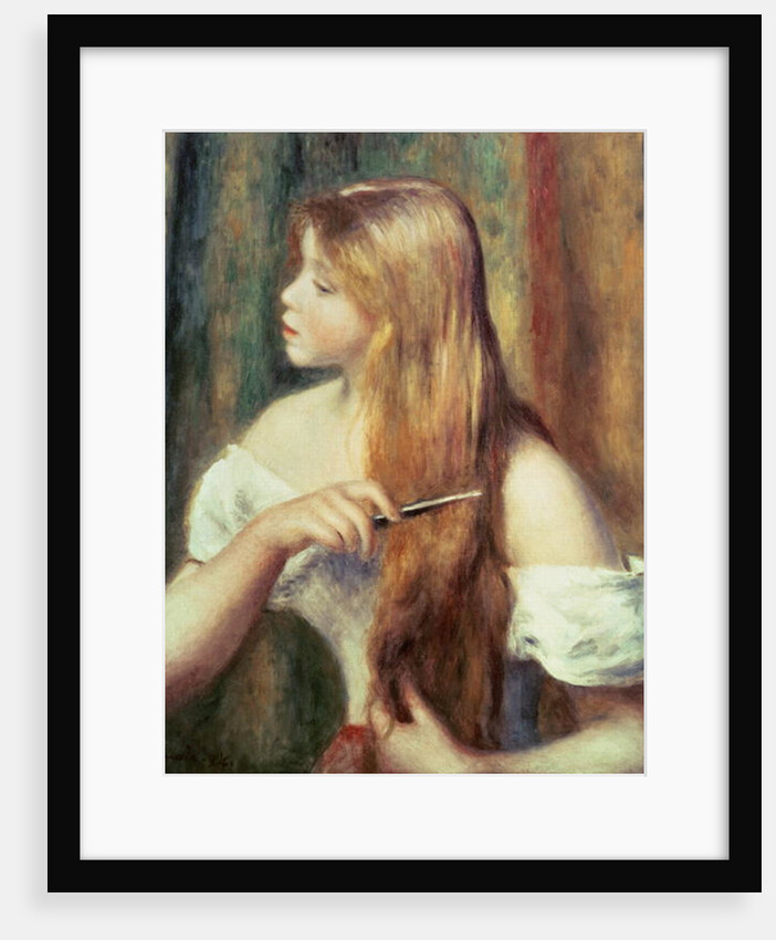 Blonde girl combing her hair, 1894 by Pierre Auguste Renoir