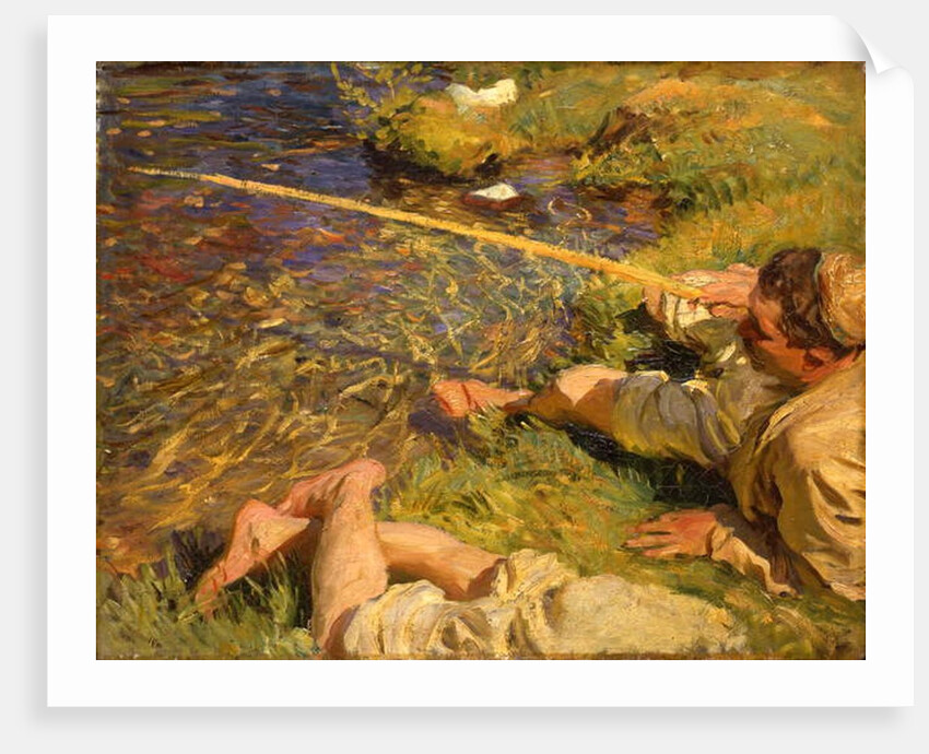 Val d'Aosta: A Man Fishing, c.1907 by John Singer Sargent