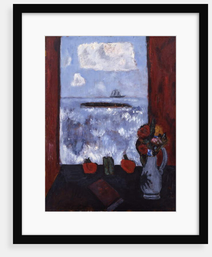 Summer, Sea, Window, Red Curtain, 1942 by Marsden Hartley
