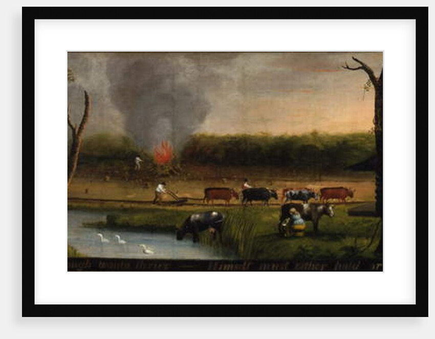 He that by the plough would thriveHimself must either hold or drive, c.1825-50 by American School