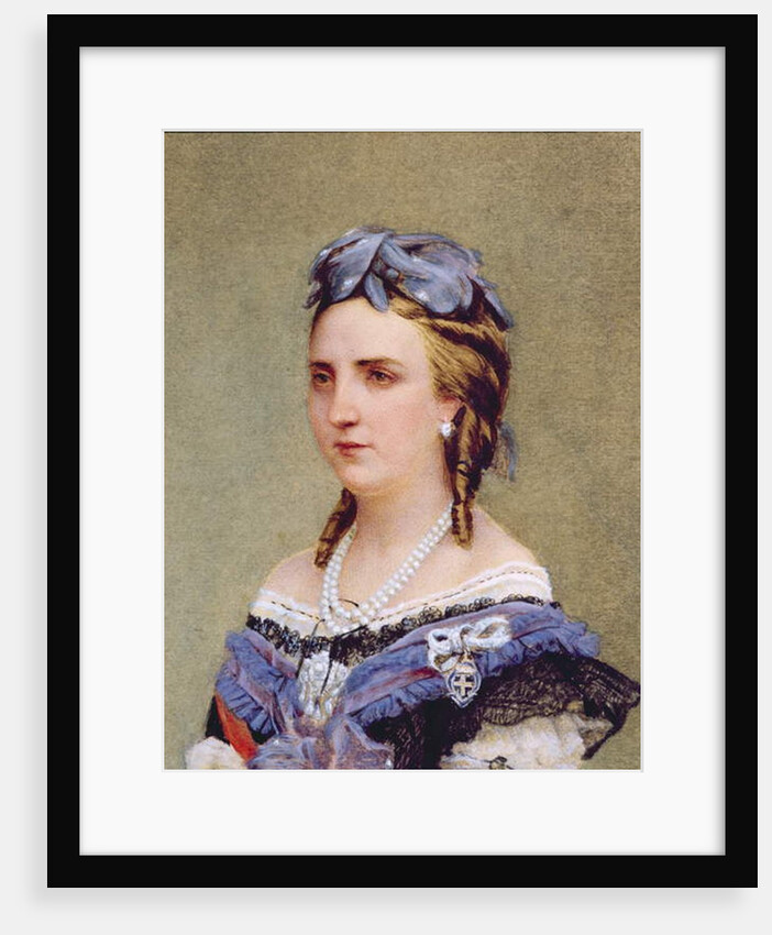 Portrait of Charlotte of Saxe-Cobourg-Gotha Princess of Belgium and Empress of Mexico by Belgian School