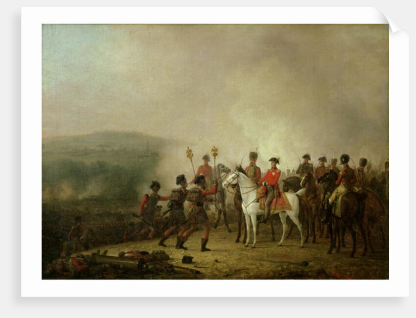 The Eagle Standards Taken at Waterloo Returned to Wellington, 18th June 1815 by Mathieu Ignace van Bree
